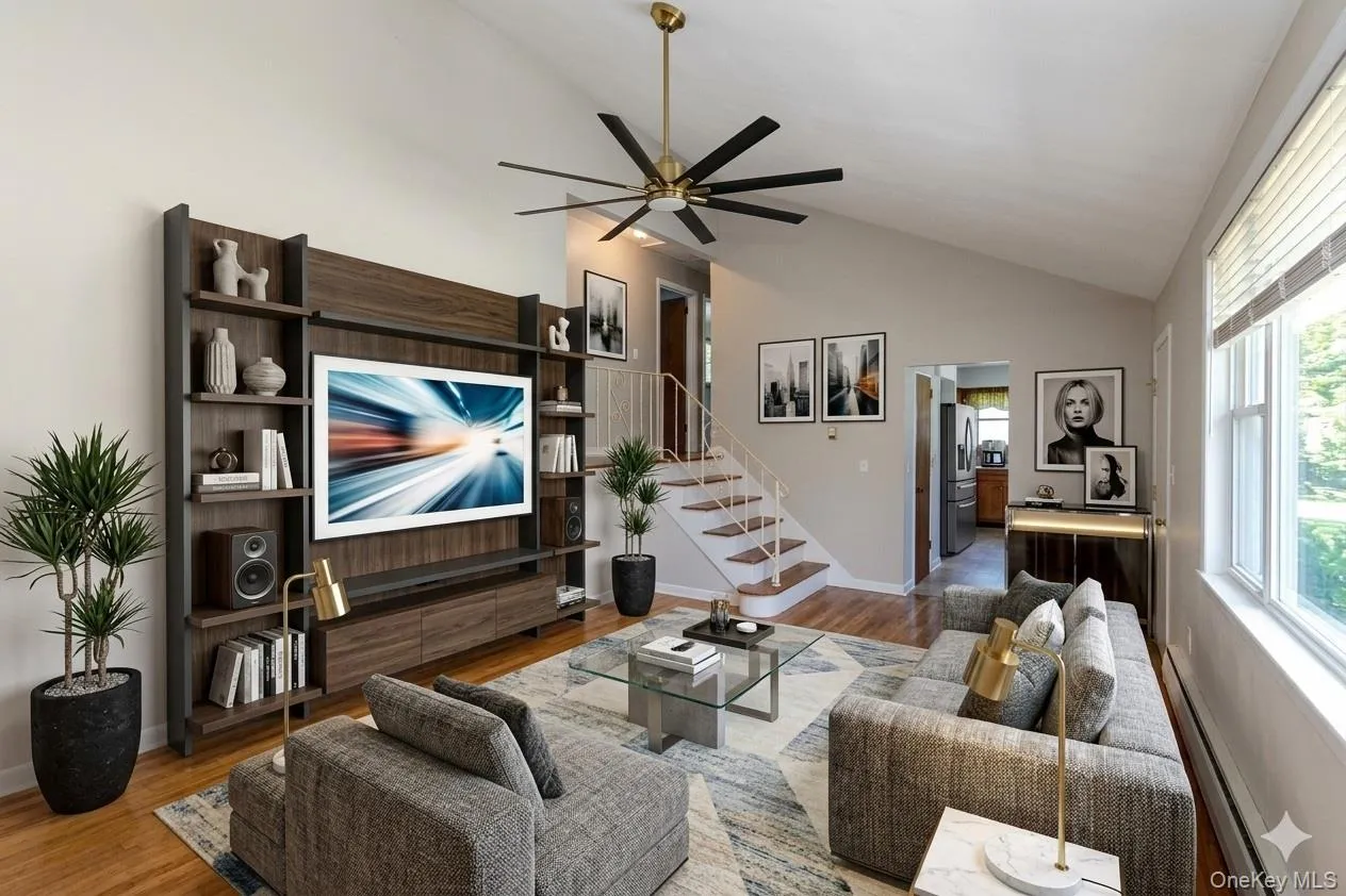 Virtually staged living room Virtually staged living room