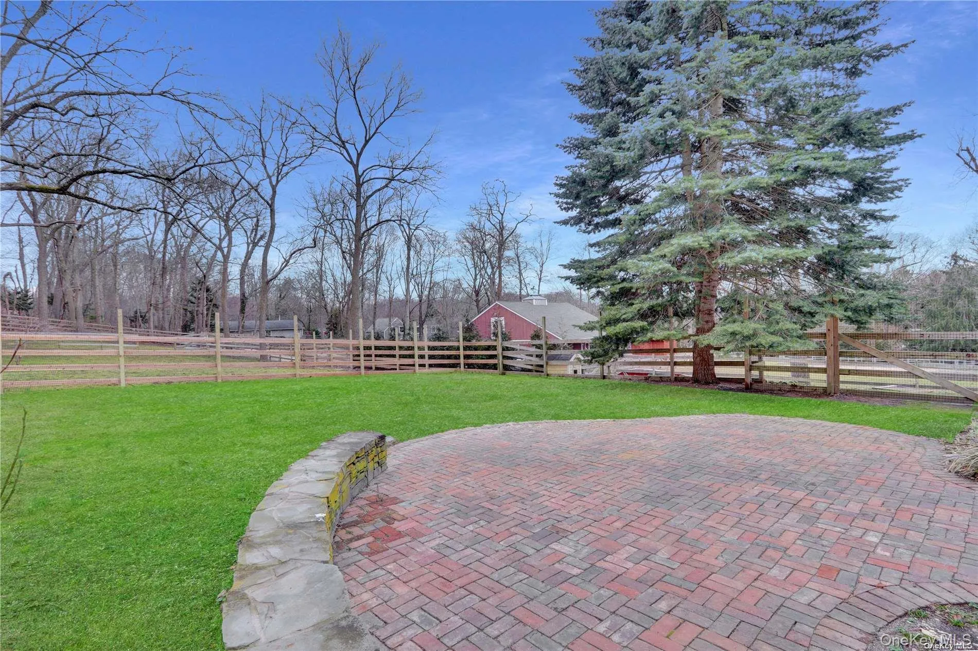 Brick Patio Overlooking Horse Farm Brick Patio Overlooking Horse Farm