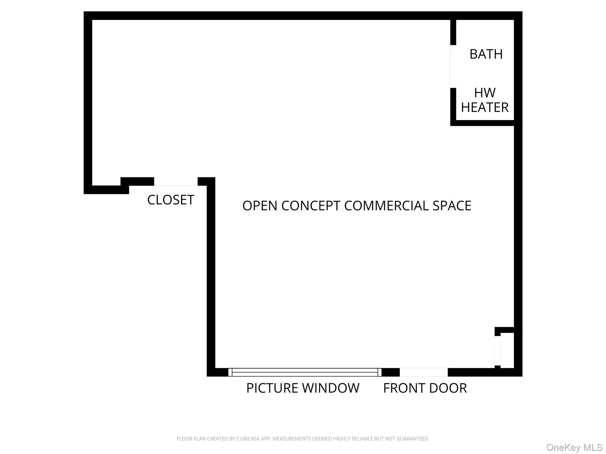 Floor plan of the commercial space. Floor plan of the commercial space.