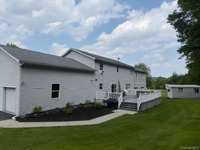 Large deck on the back of the home. Large deck on the back of the home.