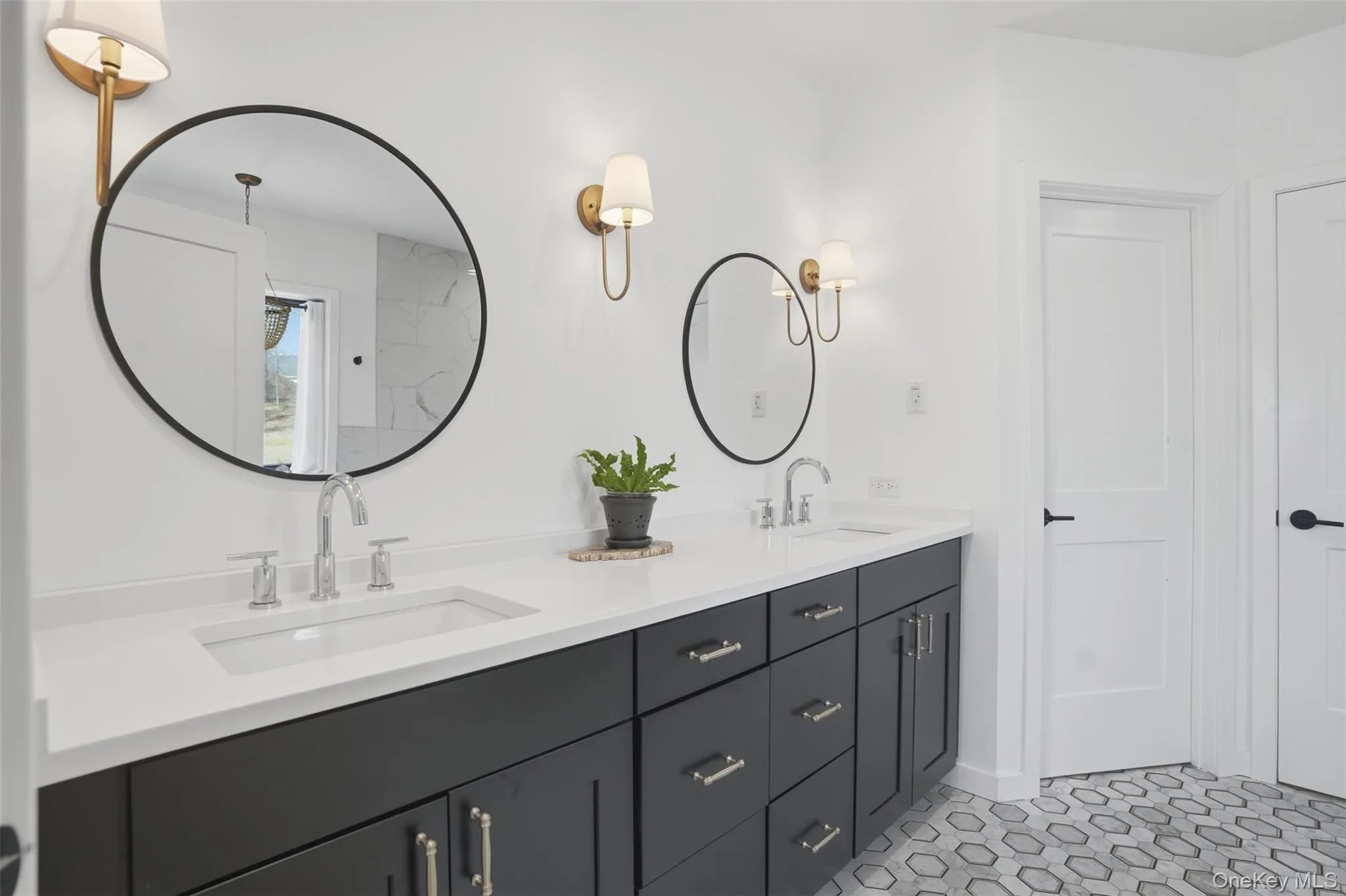 Double vanity and large walk in closet Double vanity and large walk in closet
