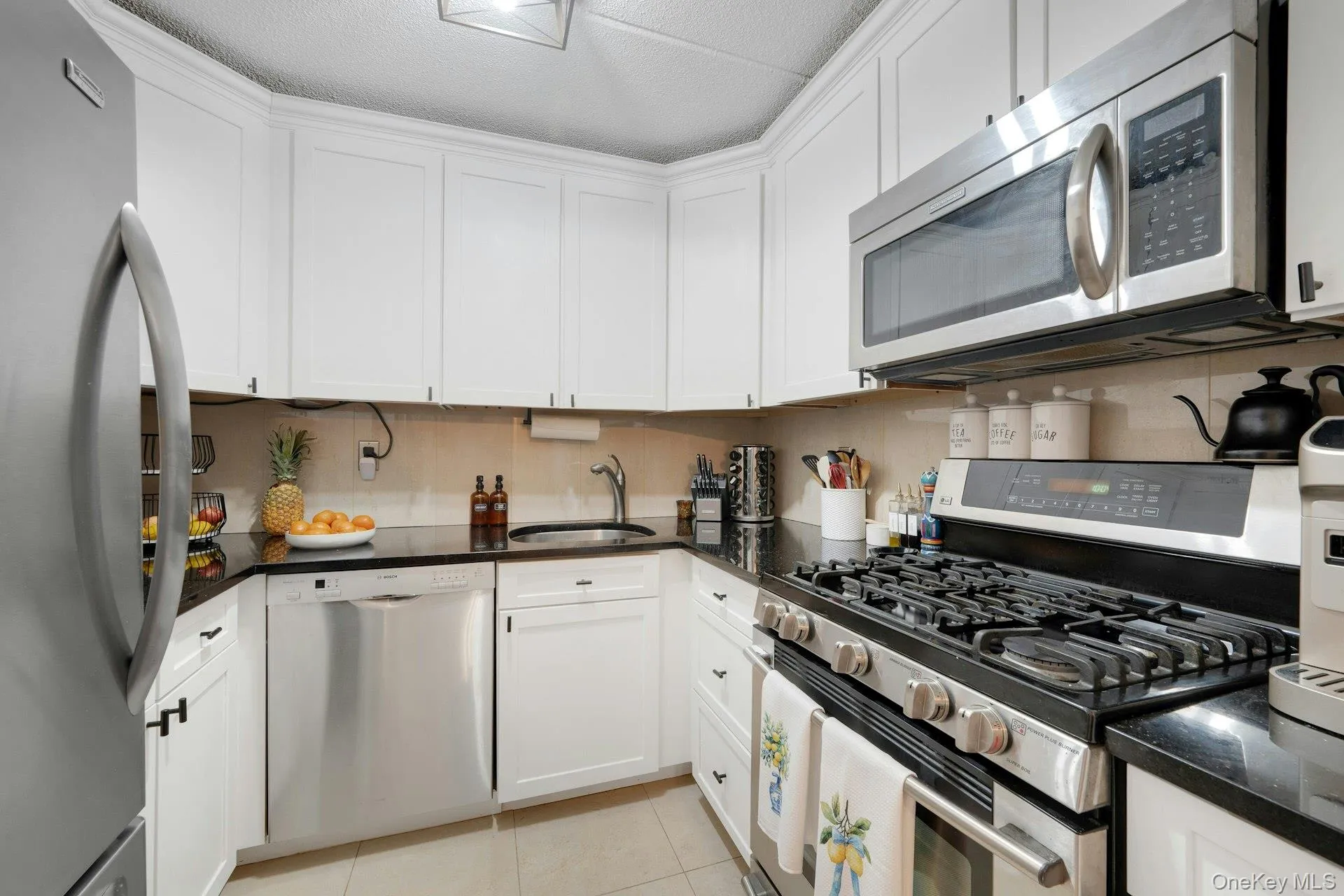 Updated kitchen with stainless steel appliances. Updated kitchen with stainless steel appliances.