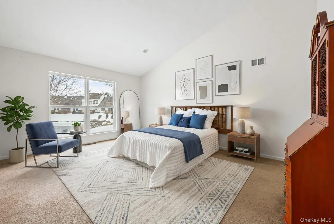 Virtually staged rendering of primary bedroom Virtually staged rendering of primary bedroom