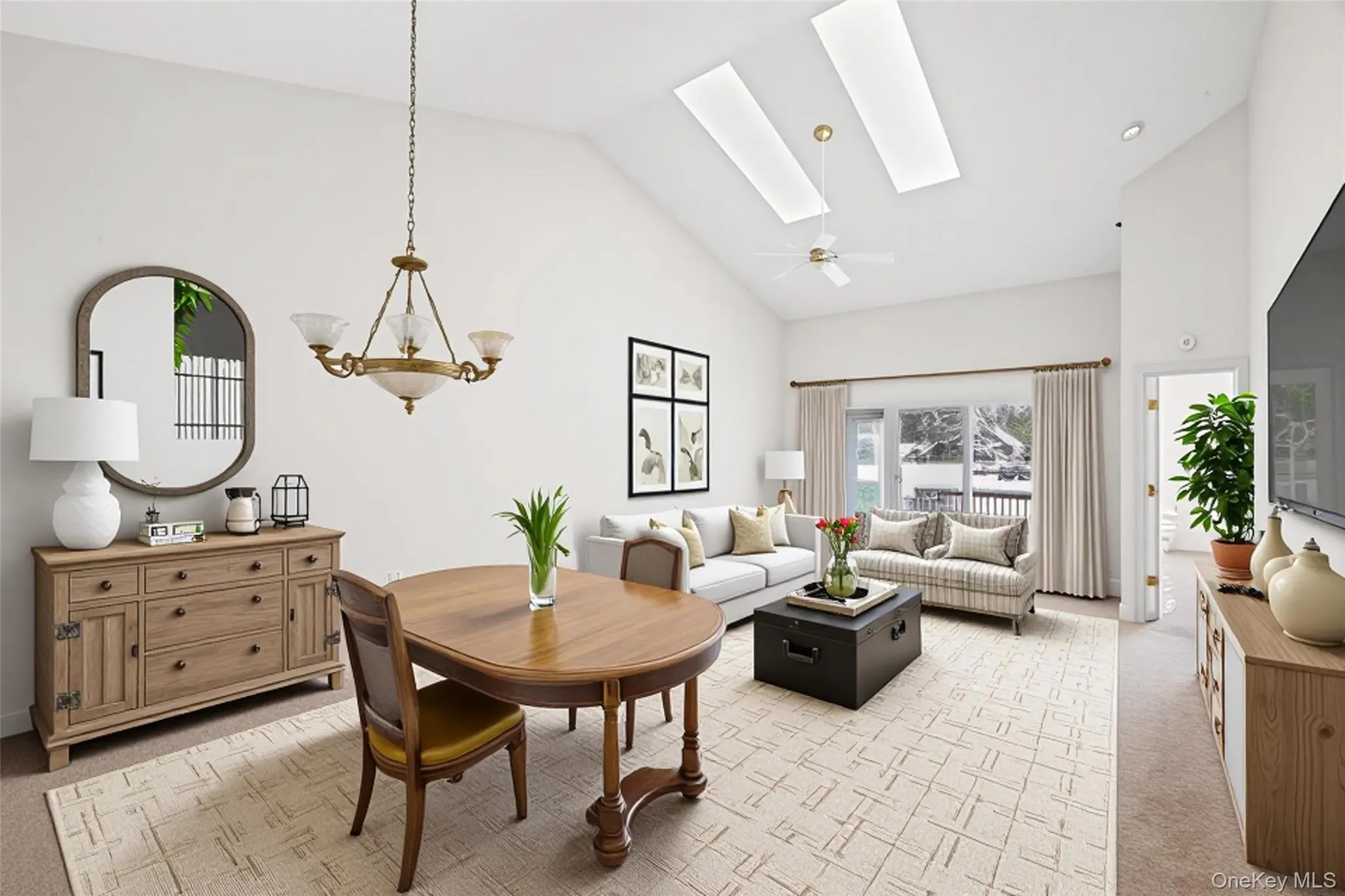 Virtually staged rendering of great room Virtually staged rendering of great room