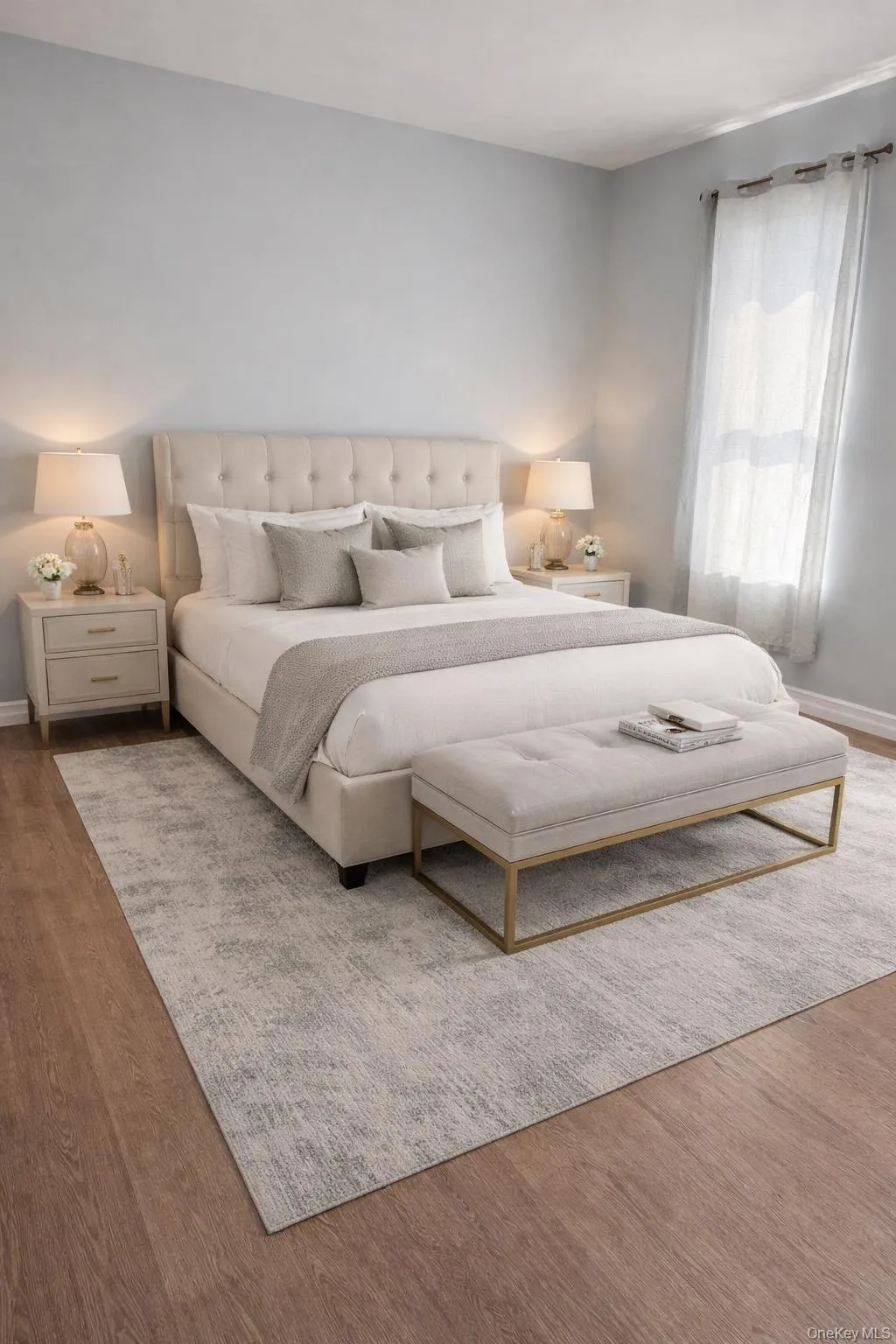 Virtual design-Spacious room fits a king size bed with wood finished floors. Virtual design-Spacious room fits a king size bed with wood finished floors.