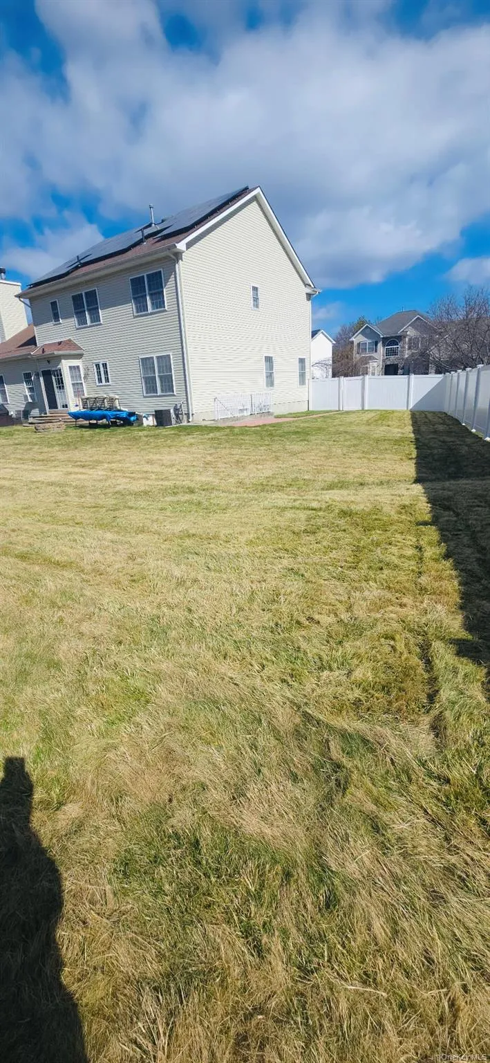 Fenced in yard Fenced in yard