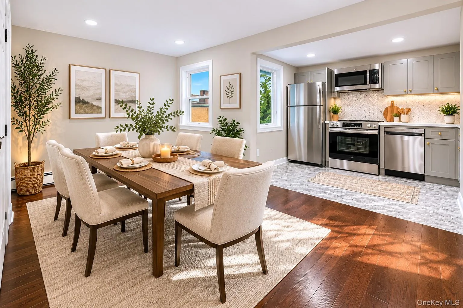 Kitchen with dining room Kitchen with dining room