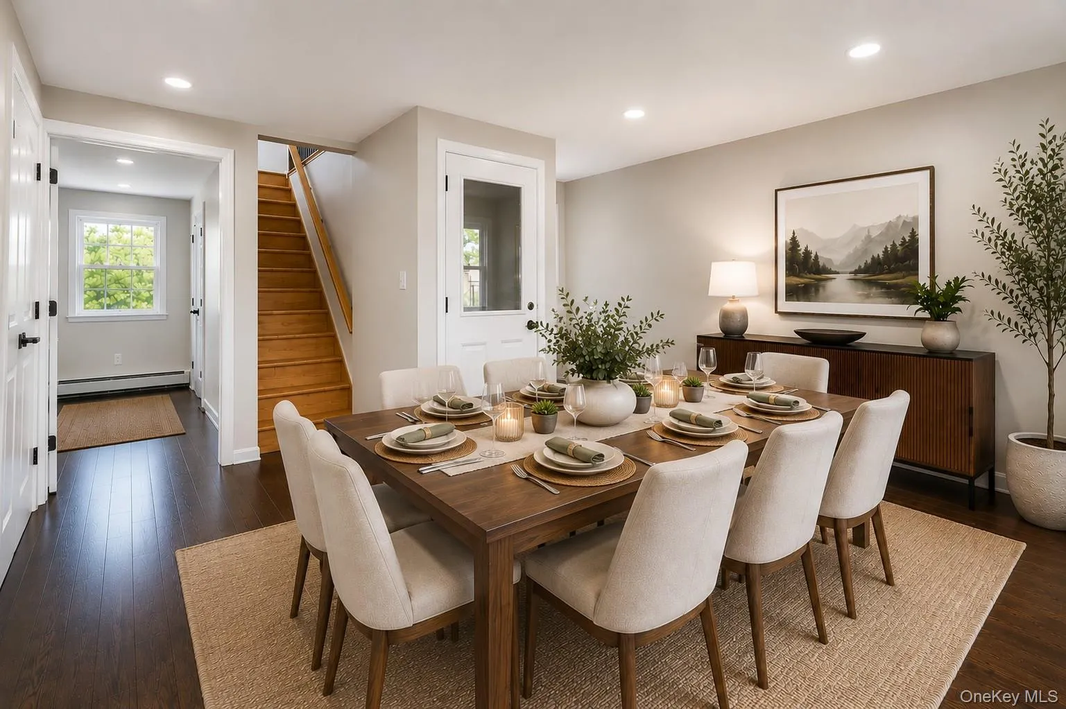 Dining room with view of stairs to upstairs Dining room with view of stairs to upstairs