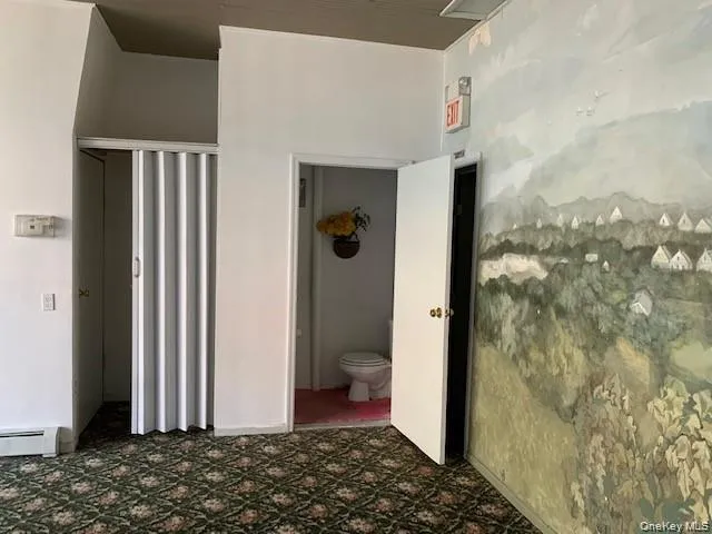 On the left side door goes down to the basement On the left side door goes down to the basement