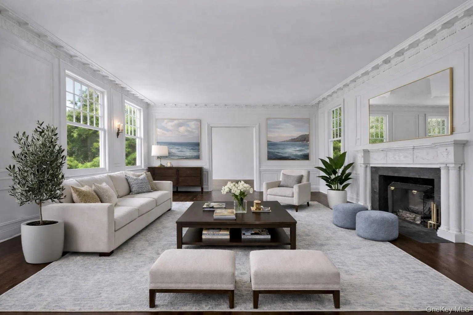 Living Room - virtually staged furniture Living Room - virtually staged furniture