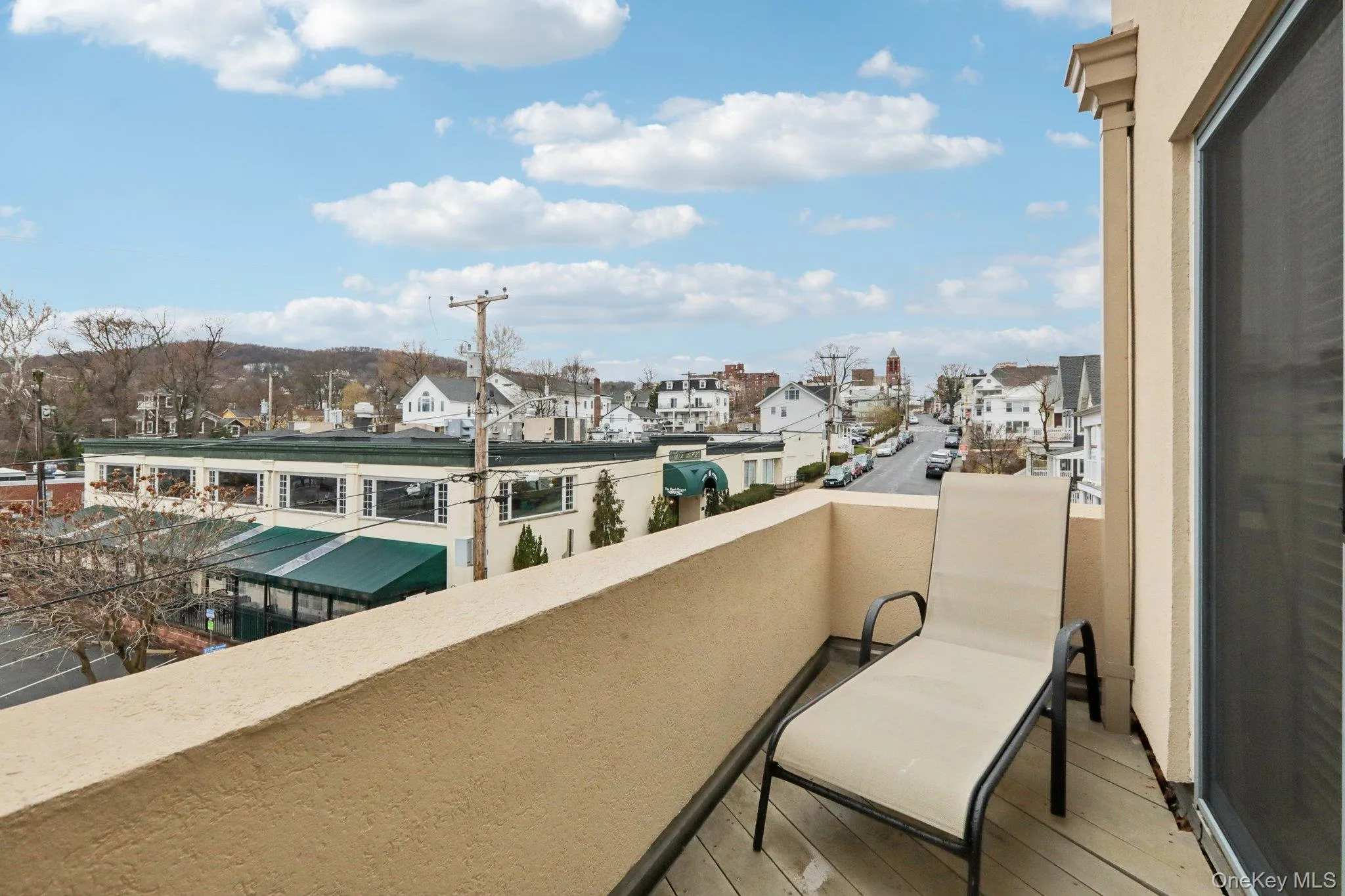 Balcony overlooking Village to the west and Hudson River to the east Balcony overlooking Village to the west and Hudson River to the east