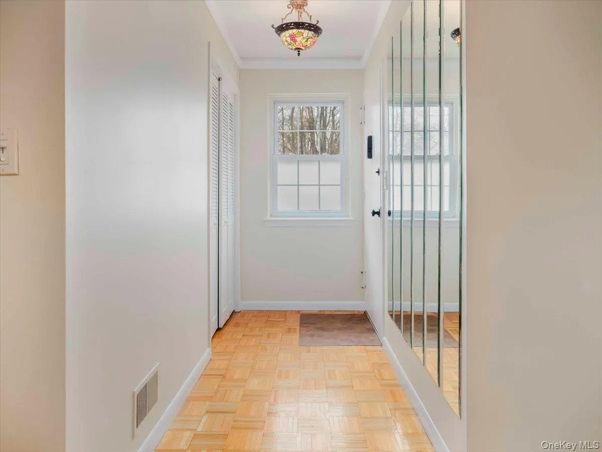 Double coat closet in unit entryway Double coat closet in unit entryway