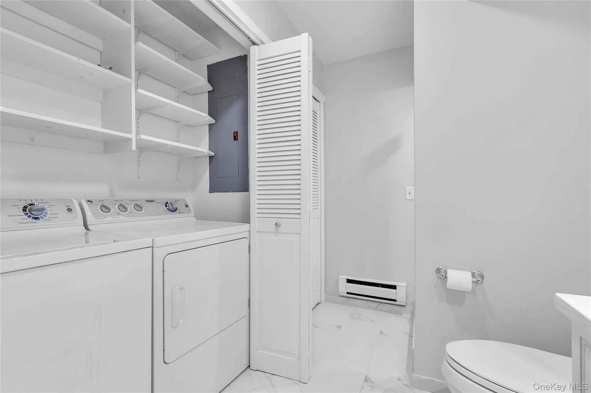 Laundry in hall bath Laundry in hall bath