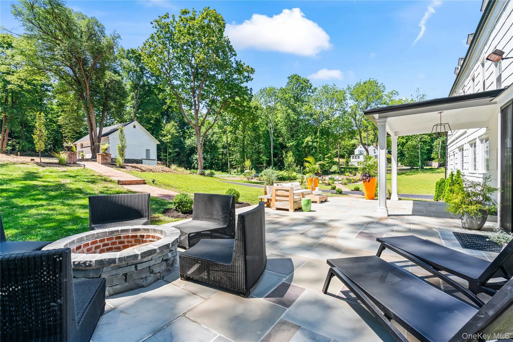 Patio and Firepit. Patio and Firepit.