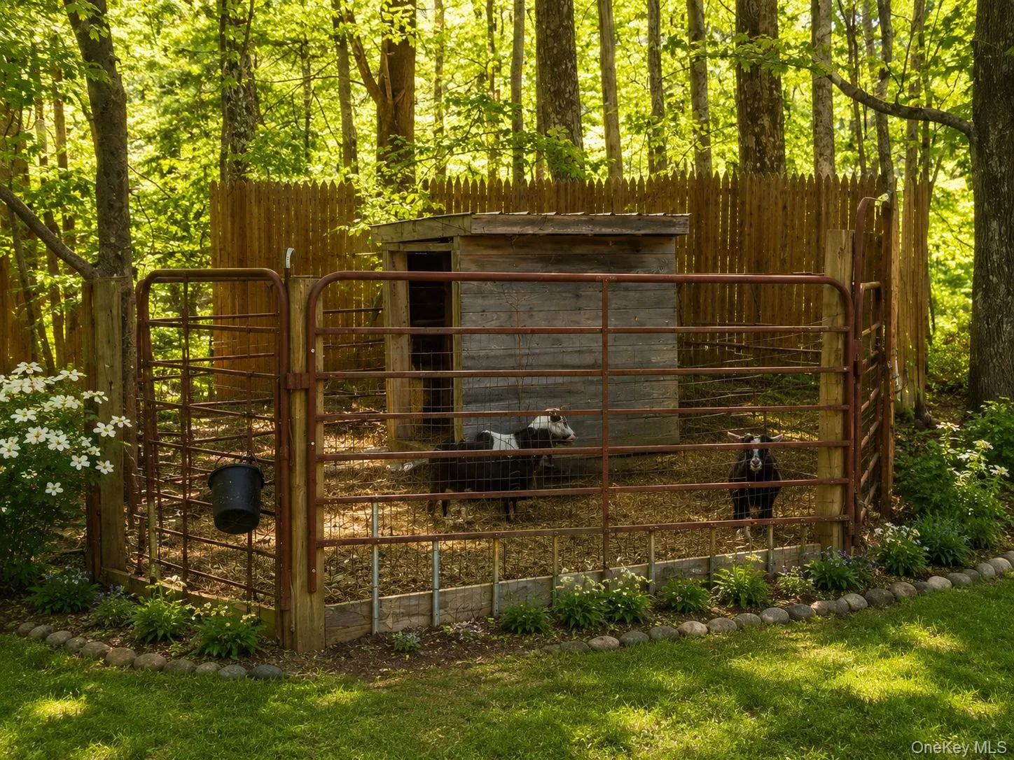 A place for livestock if you desire to have a farm, goats are AI generated A place for livestock if you desire to have a farm, goats are AI generated