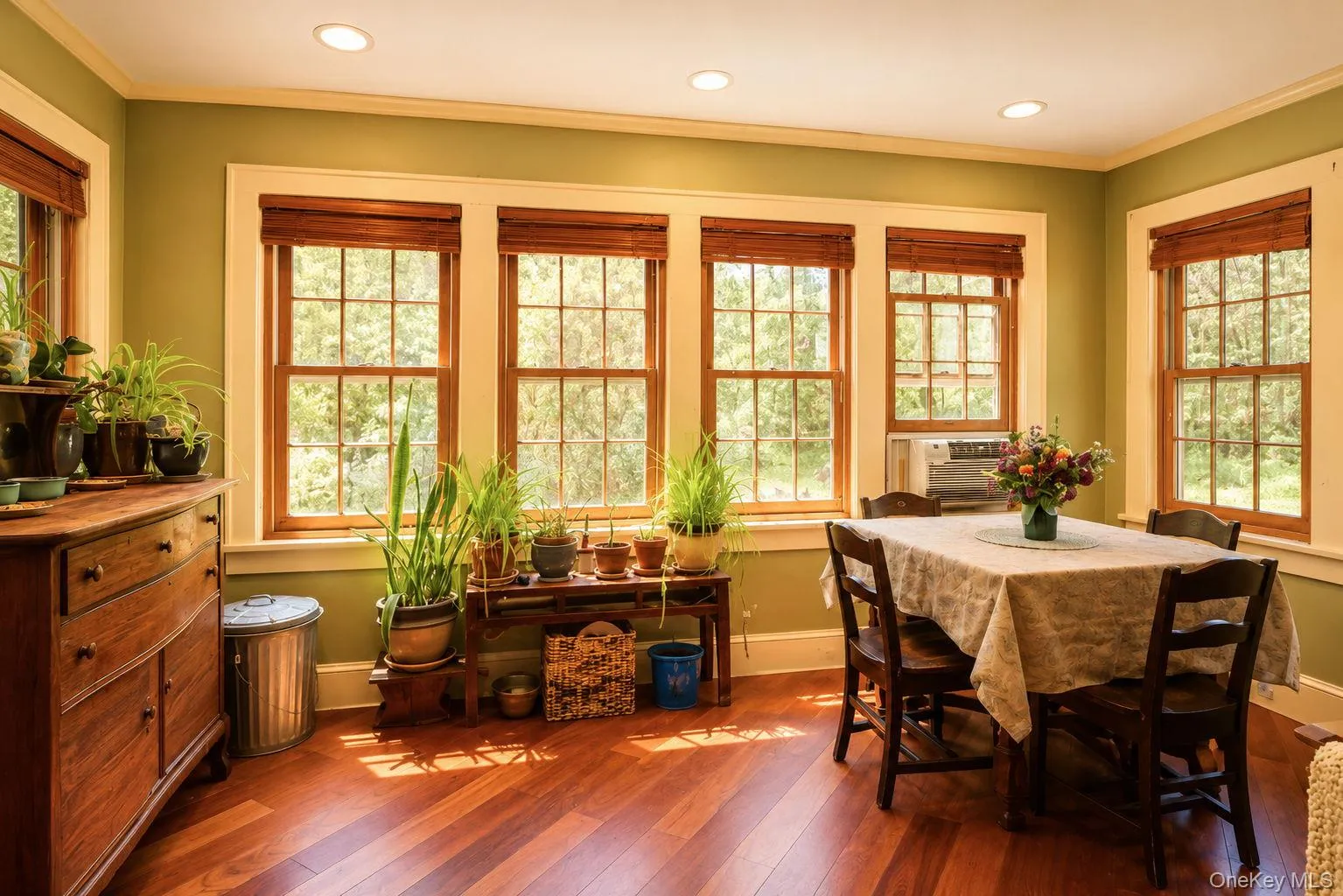 Dinning area featuring recessed lighting Dinning area featuring recessed lighting