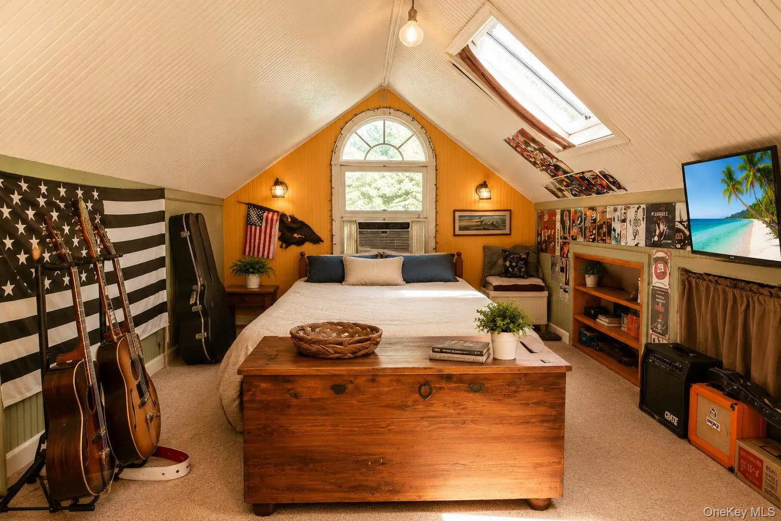 Additional living space being used as a bedroom with natural light from skylights Additional living space being used as a bedroom with natural light from skylights