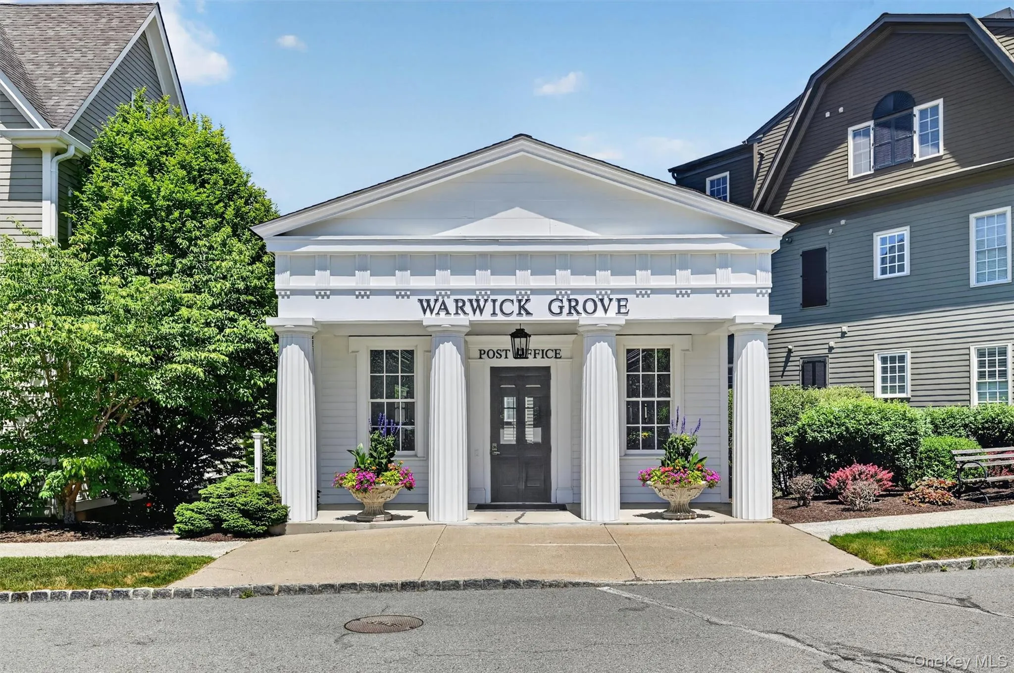 The Warwick Grove postal center adds to the community’s charming village-style feel. The Warwick Grove postal center adds to the community’s charming village-style feel.
