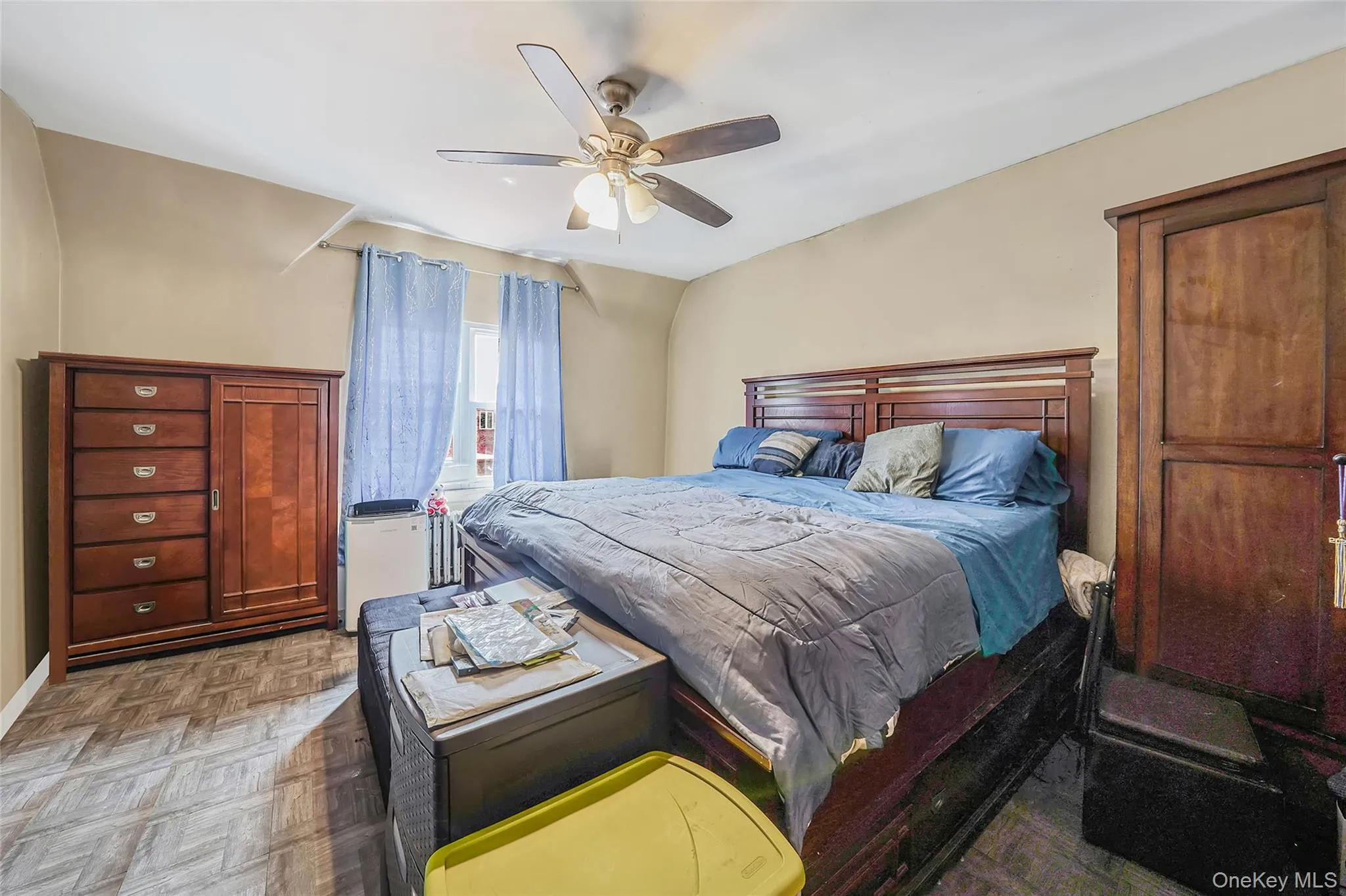 Bedroom with ceiling fan and baseboards Bedroom with ceiling fan and baseboards