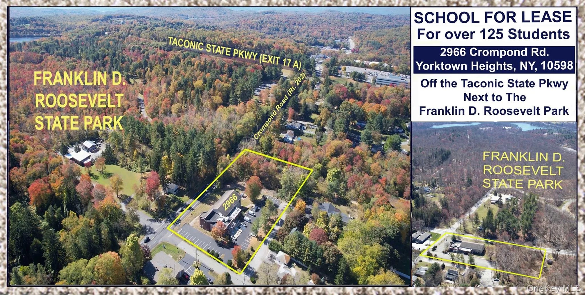 View of property location with a Franklin D. Roosevelt Park and property parcel outlined View of property location with a Franklin D. Roosevelt Park and property parcel outlined
