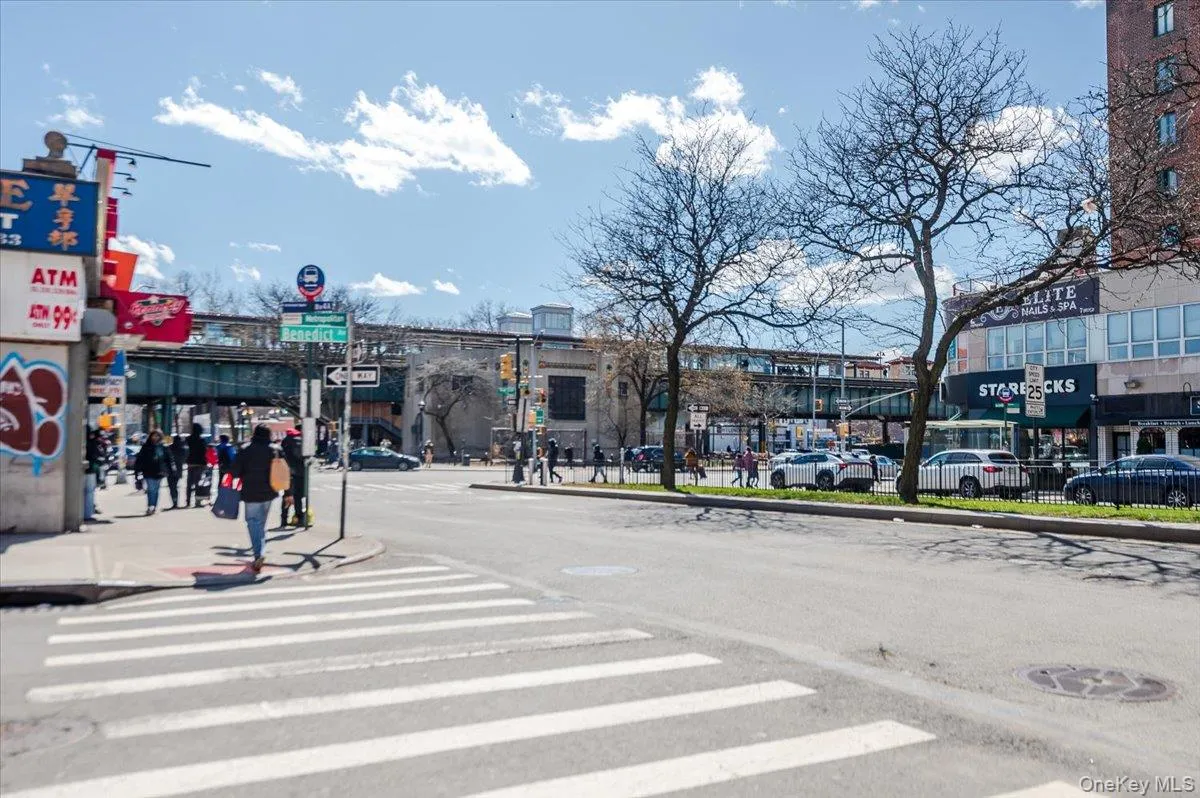 Street scene on Metropolitan Ave features numerous stores and shops. Street scene on Metropolitan Ave features numerous stores and shops.