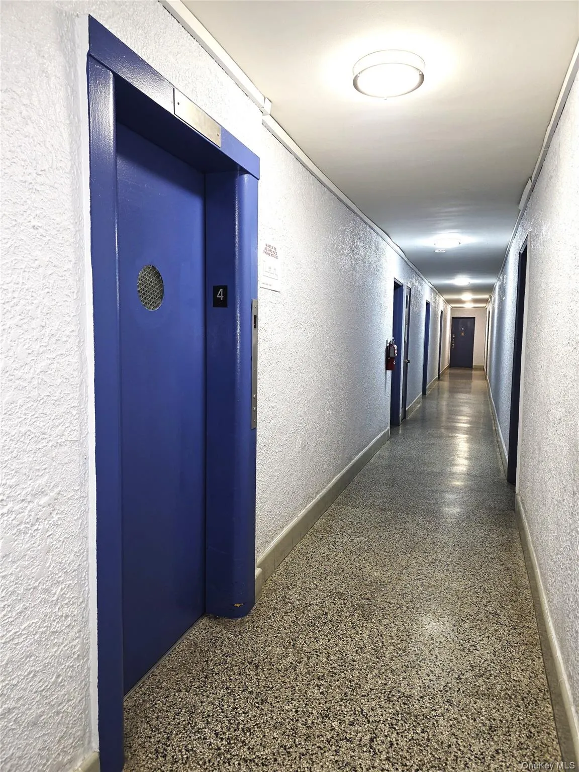 Common hallway to elevator. Common hallway to elevator.