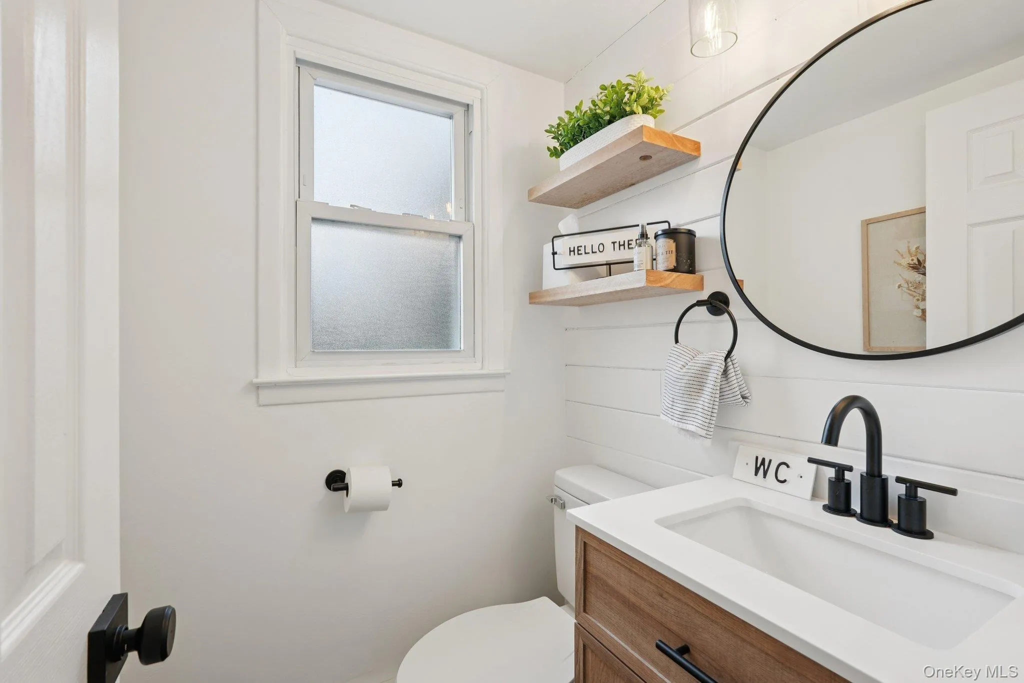 Newly renovated powder room Newly renovated powder room