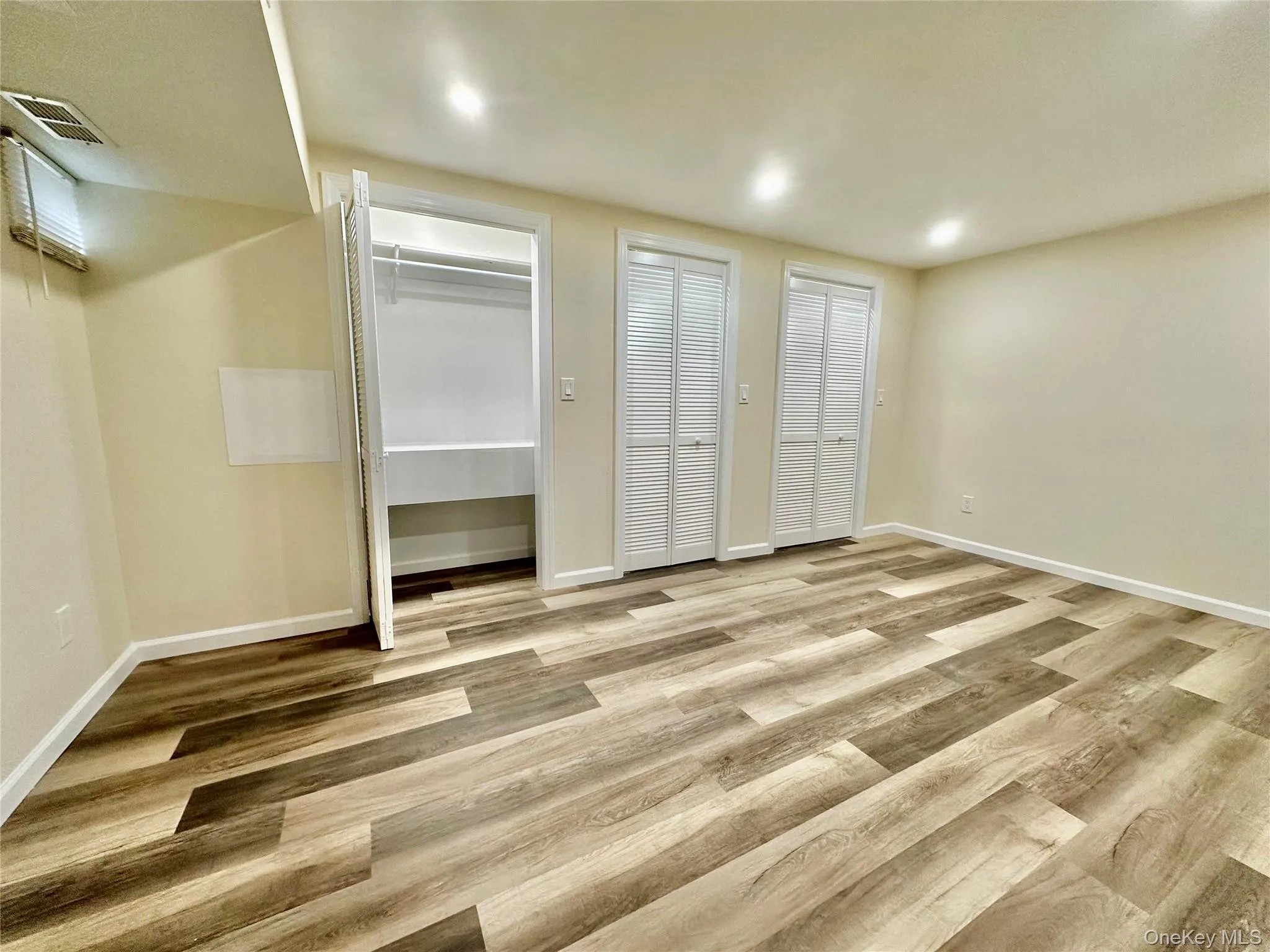 Family room on the lower level with 3 additional closet with the light. Family room on the lower level with 3 additional closet with the light.