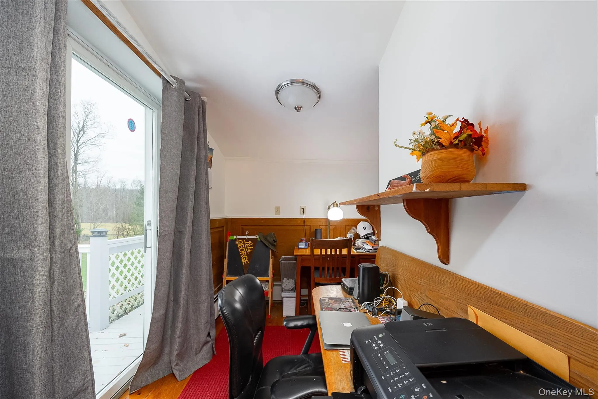 Home office featuring wainscoting Home office featuring wainscoting