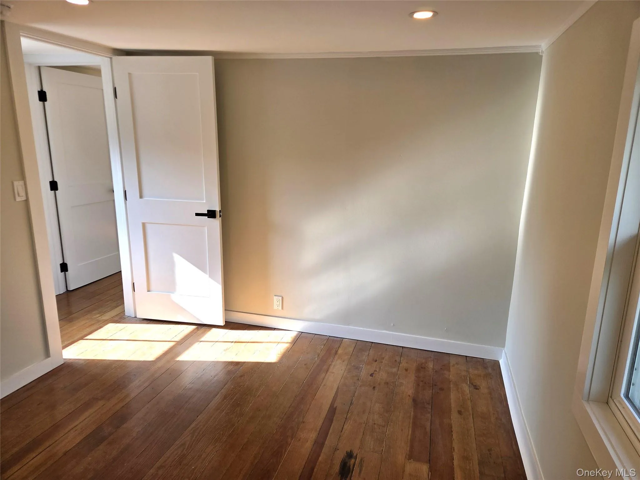 The Third Bedroom Offers Original Wide Plank Wood Floors, A Large Window For Natural Light, Recessed Lighting & A Double Sized Closet. The Third Bedroom Offers Original Wide Plank Wood Floors, A Large Window For Natural Light, Recessed Lighting & A Double Sized Closet.