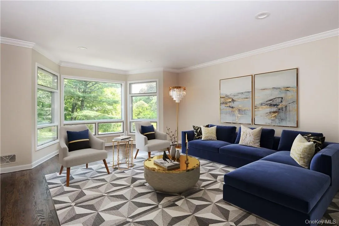 Virtually staged formal living room Virtually staged formal living room