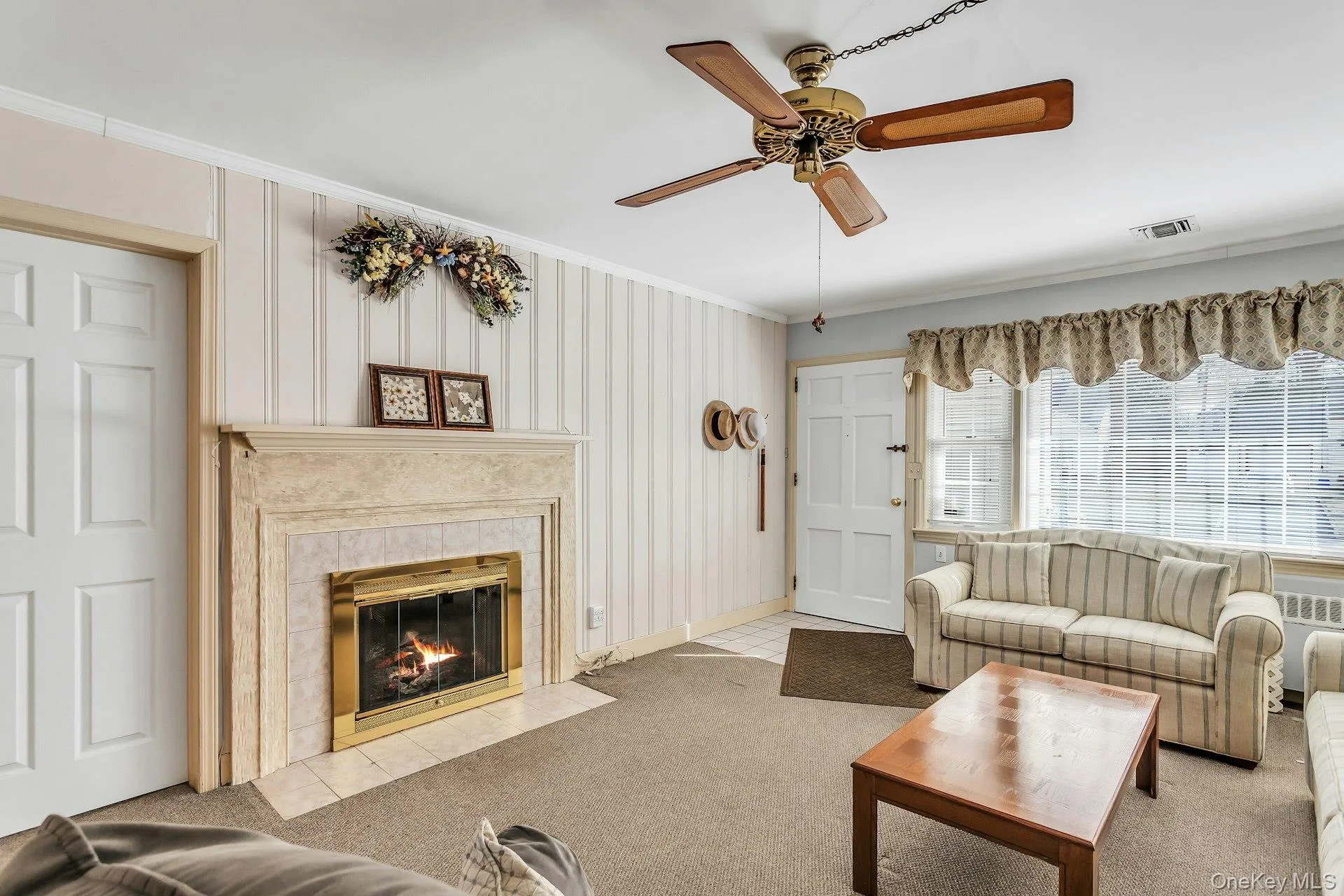 Living Room has a mantled wood burning fireplace Living Room has a mantled wood burning fireplace