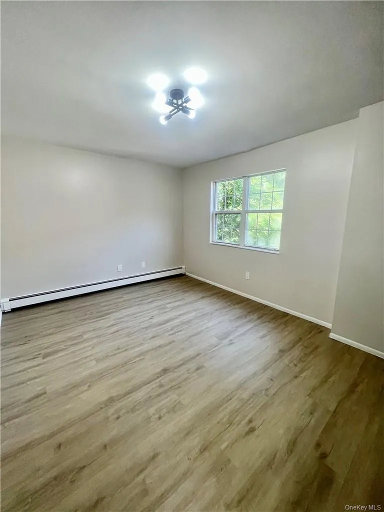 Spare room with a baseboard radiator and light hardwood / wood-style floors Spare room with a baseboard radiator and light hardwood / wood-style floors