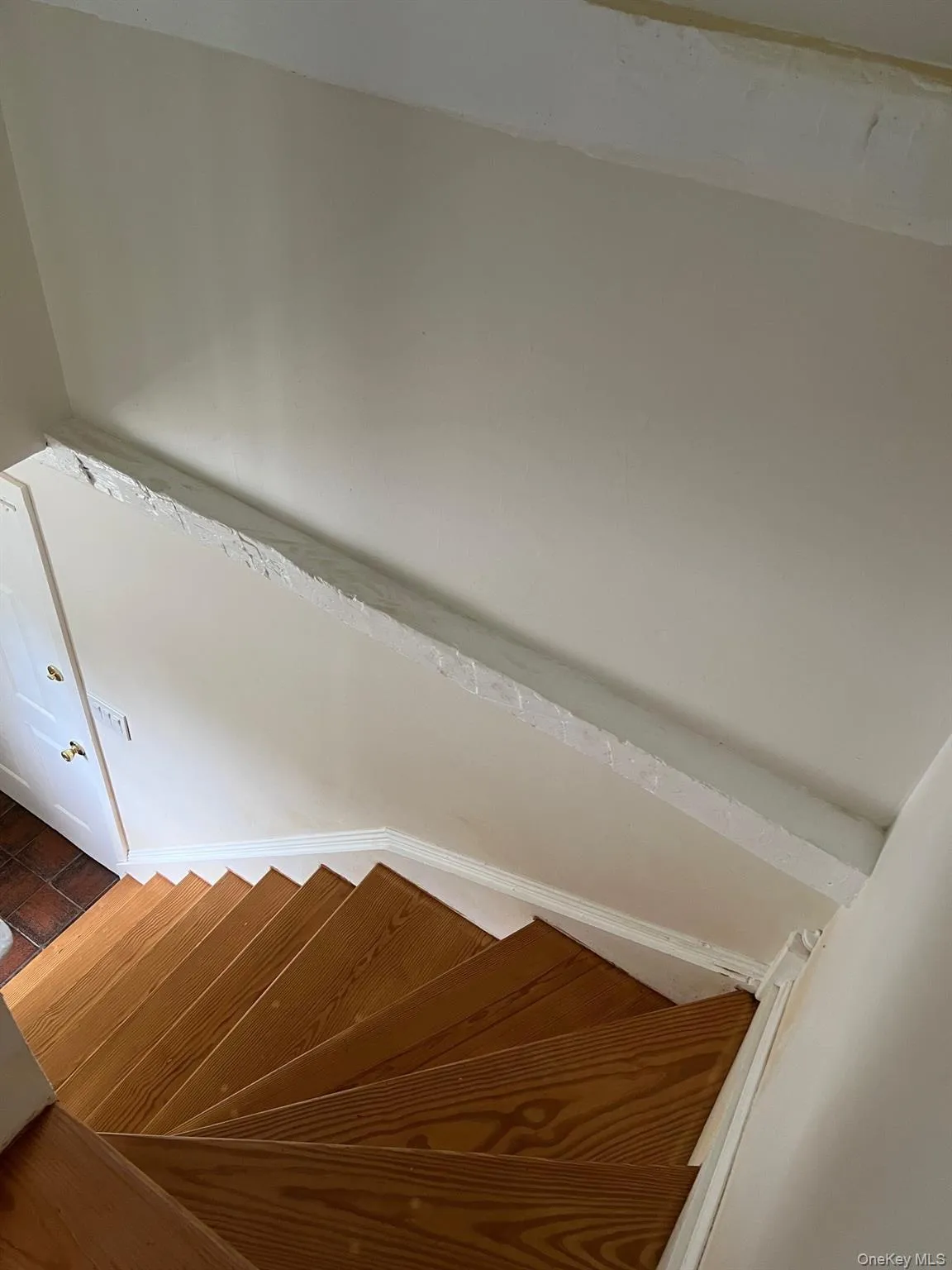 Staircase with wood finished floors Staircase with wood finished floors