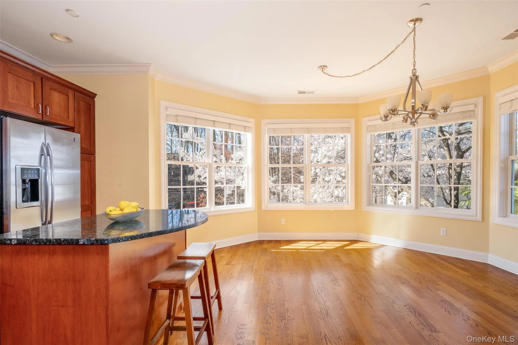 Spring cherry blossom is an anticipated yearly event. A wonderful view from the kitchen Spring cherry blossom is an anticipated yearly event. A wonderful view from the kitchen