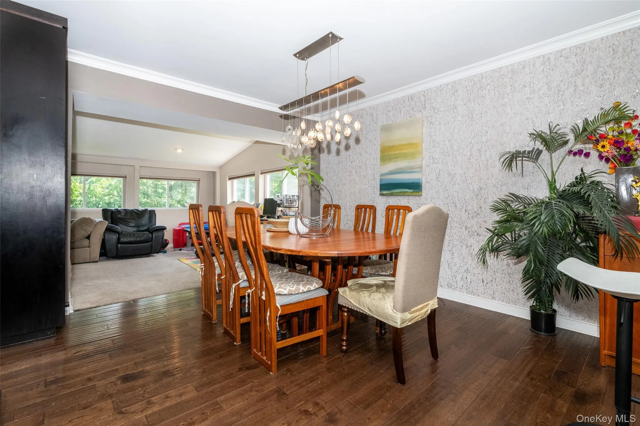 Dining room opens to family room Dining room opens to family room