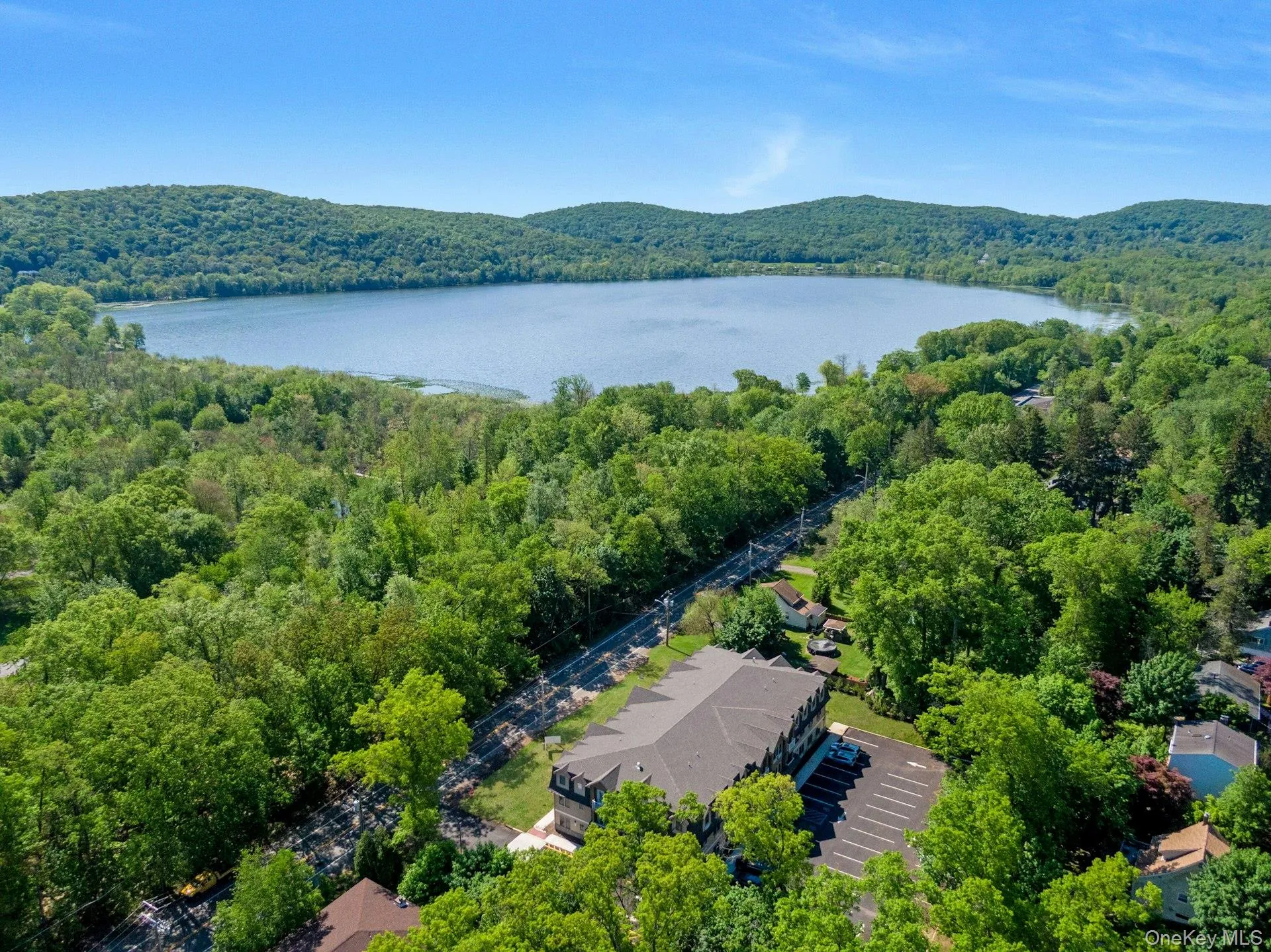 An aerial view of Rockland Lake and Kennelly Square. An aerial view of Rockland Lake and Kennelly Square.