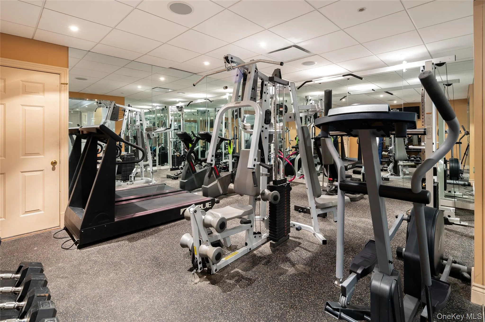 Gym with a drop ceiling Gym with a drop ceiling