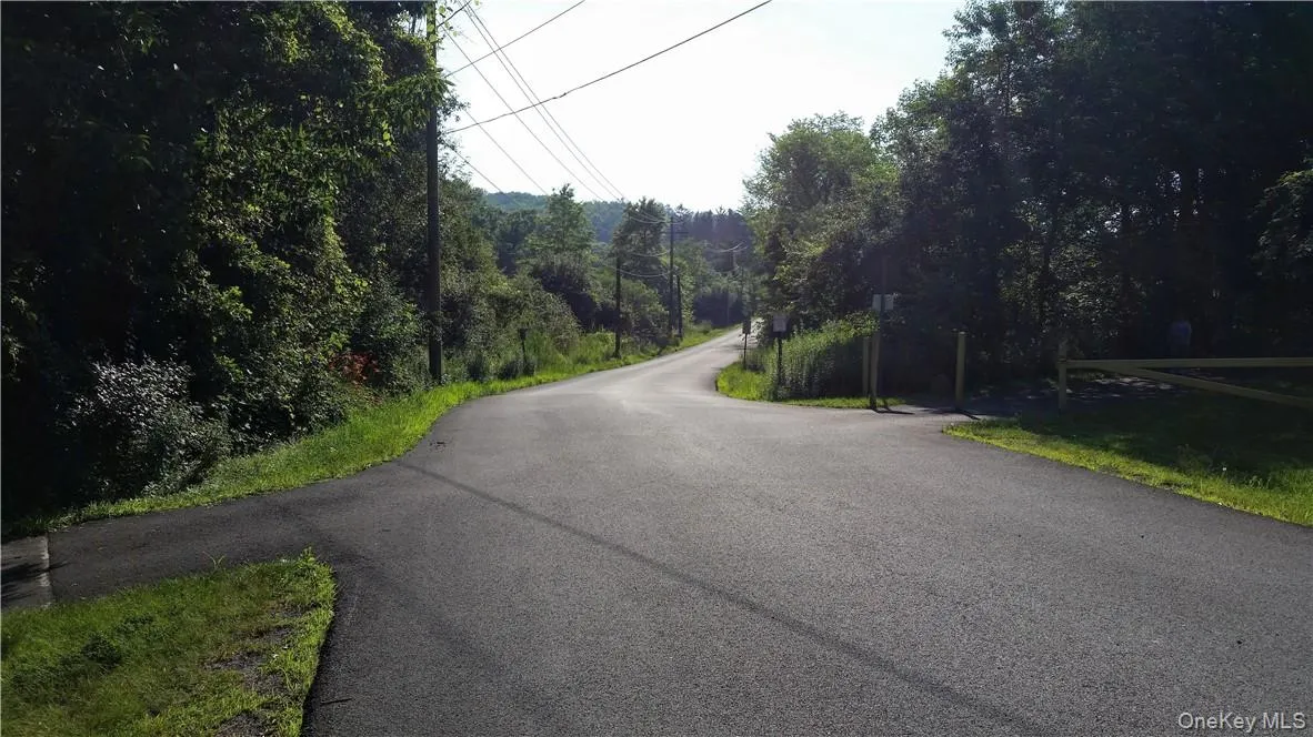 With Route 17M at your back and looking down Duck Farm Road, note the Heritage Trail crossing in the foreground. Take the left trail to points west and it's only one mile to South Street, Goshen. Take the right trail for points east including Chester, Monroe, and Harriman. With Route 17M at your back and looking down Duck Farm Road, note the Heritage Trail crossing in the foreground. Take the left trail to points west and it's only one mile to South Street, Goshen. Take the right trail for points east including Chester, Monroe, and Harriman.