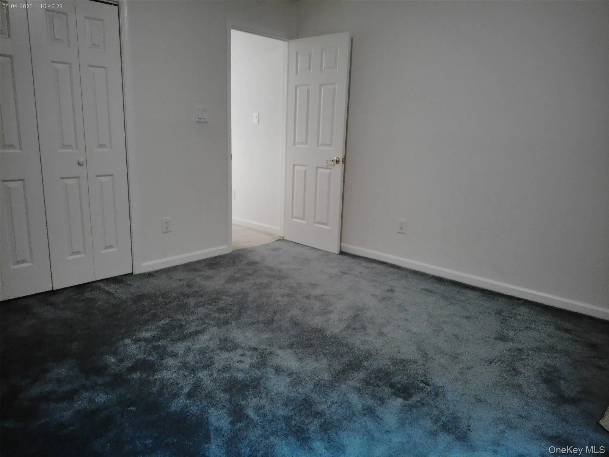 Unfurnished bedroom with baseboards, carpet floors, and a closet Unfurnished bedroom with baseboards, carpet floors, and a closet