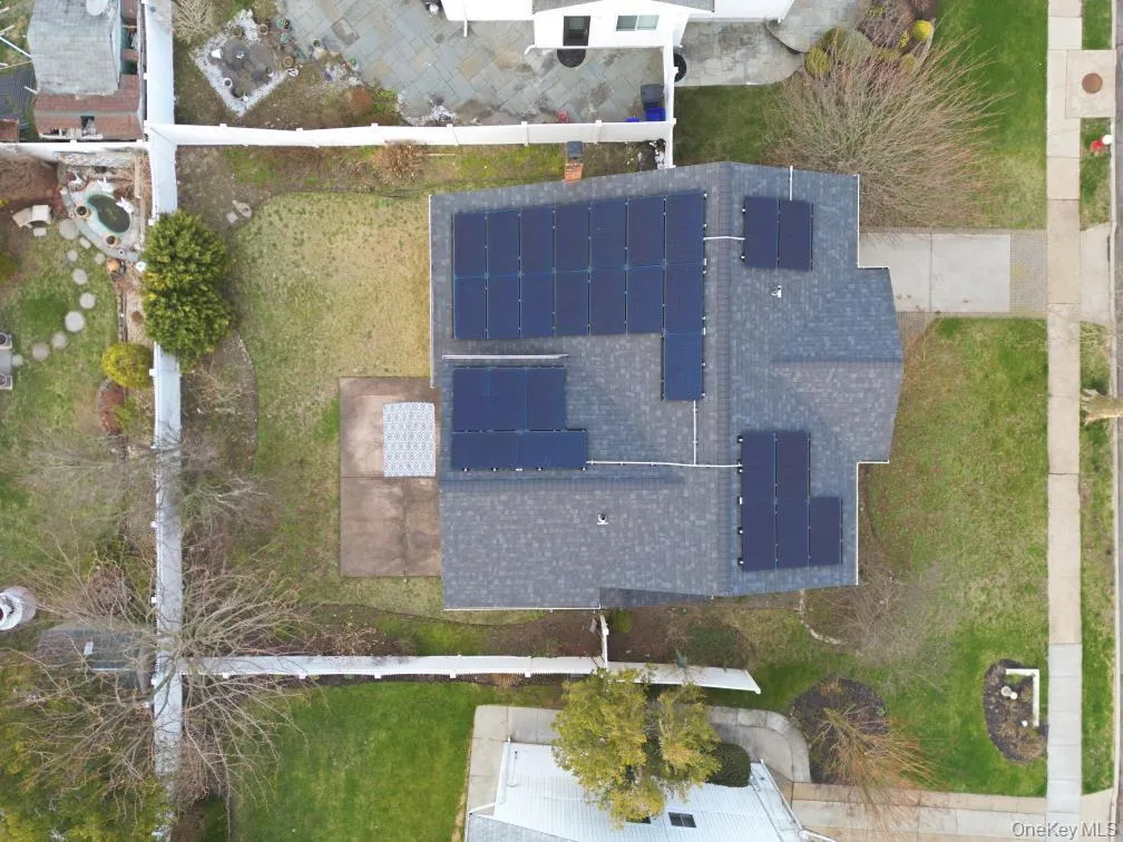 Aerial view, solar panels Aerial view, solar panels