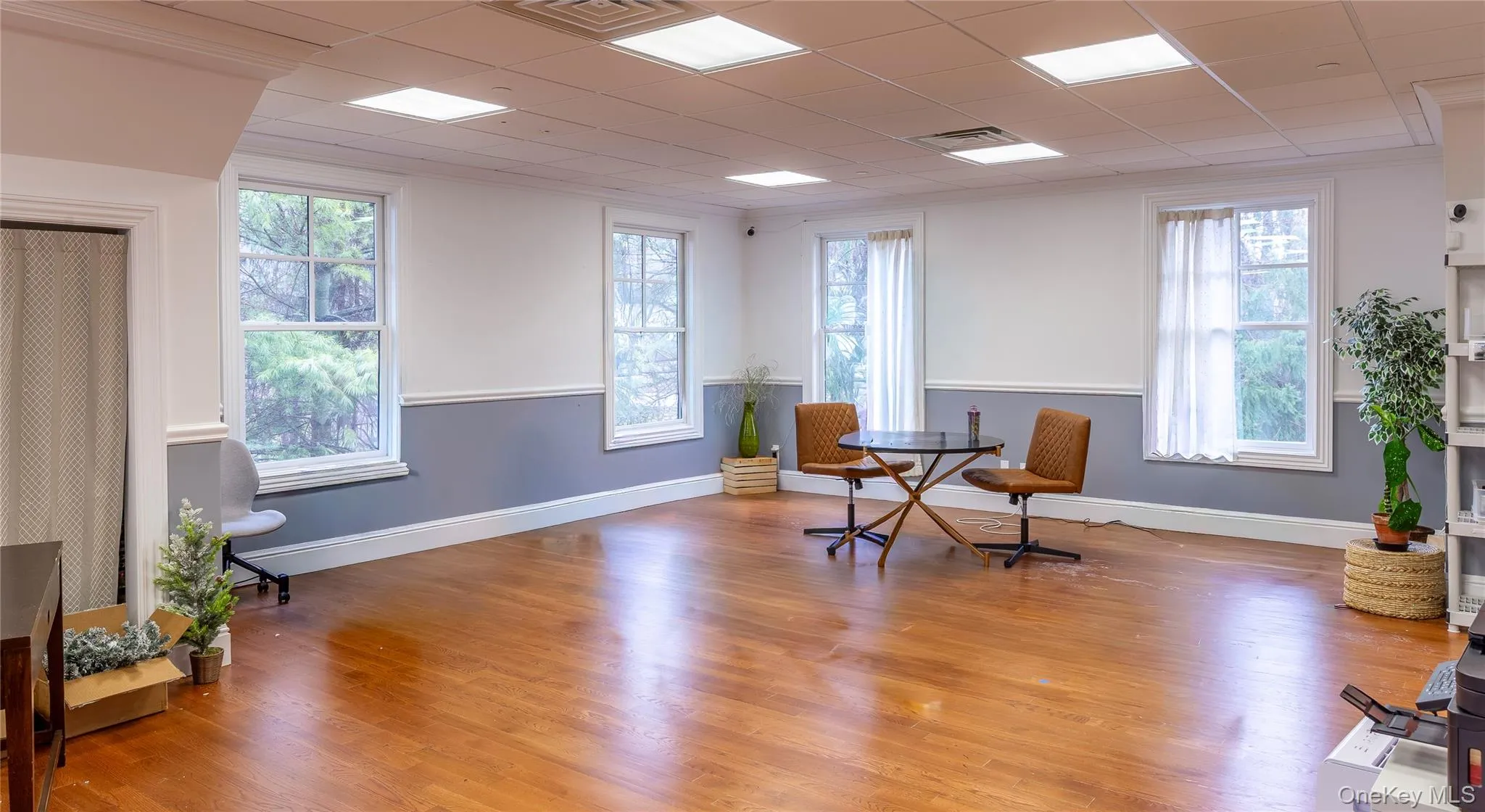 An abundance of natural light streaming in from windows on three sides of the building. An abundance of natural light streaming in from windows on three sides of the building.