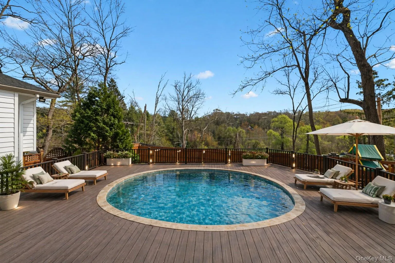 Virtually Staged Deck with Above Ground Pool Virtually Staged Deck with Above Ground Pool
