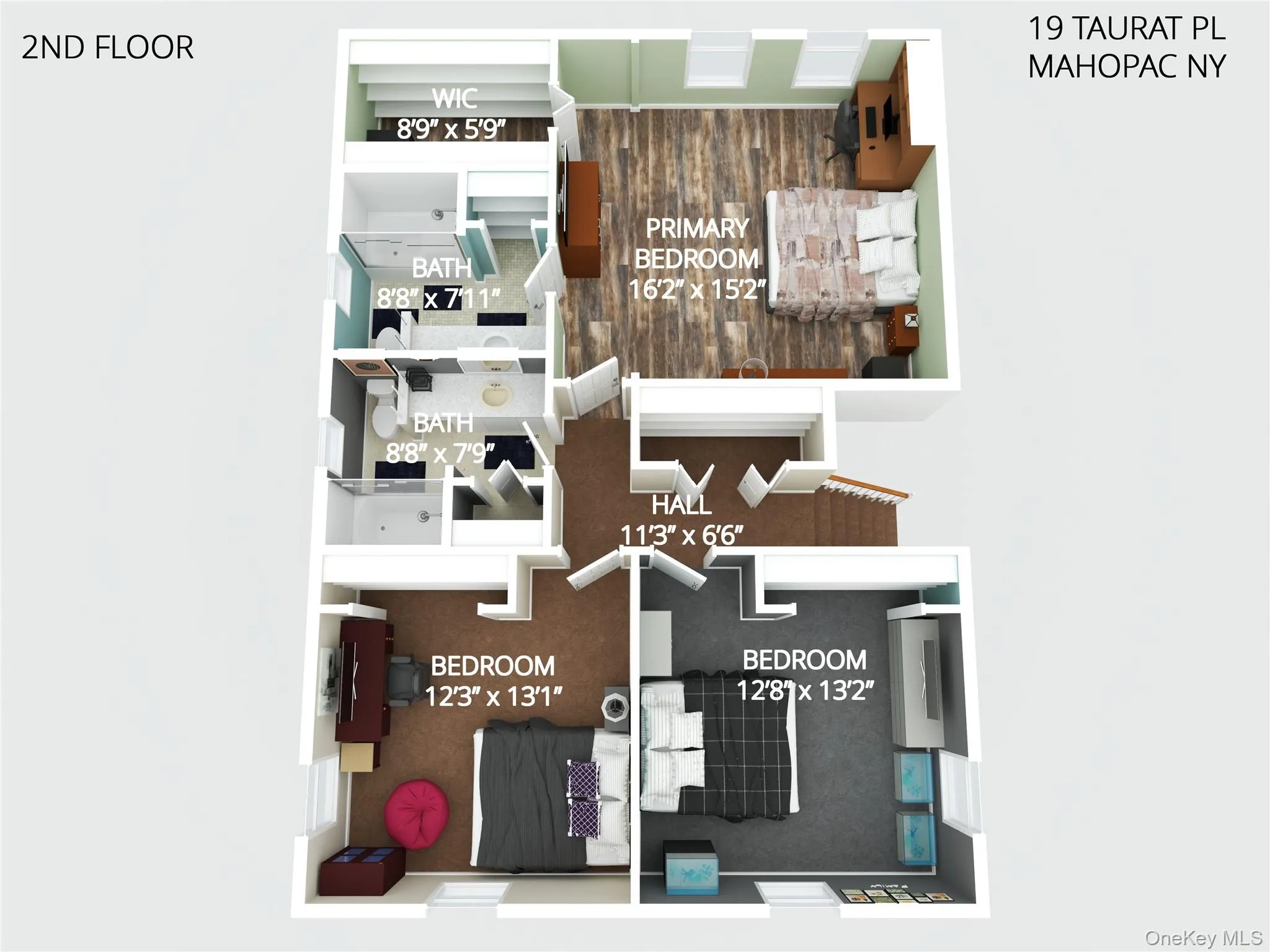 3D Floor Plans of Second Floor 3D Floor Plans of Second Floor