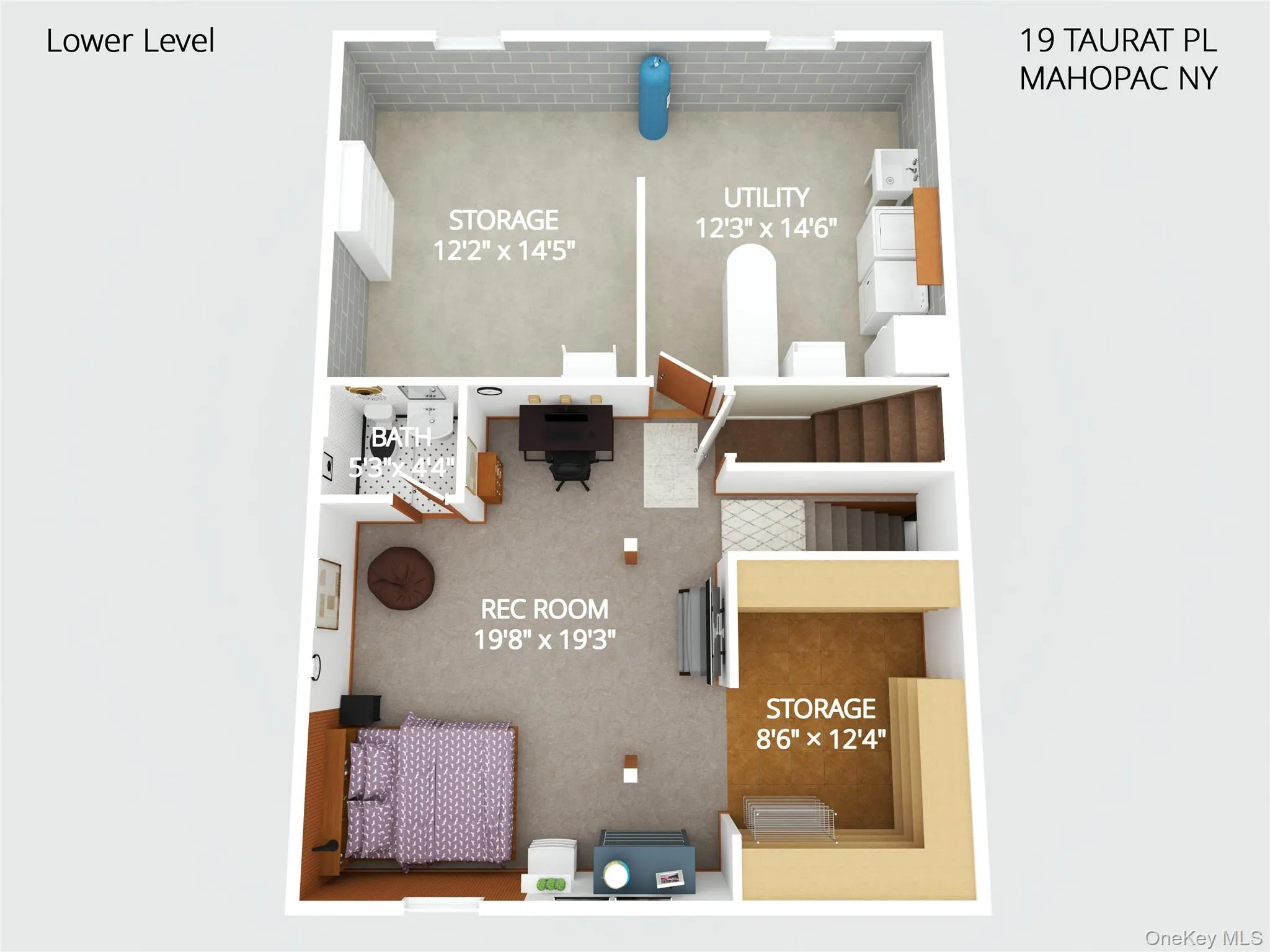 3D Floor Plans of Lower Level 3D Floor Plans of Lower Level
