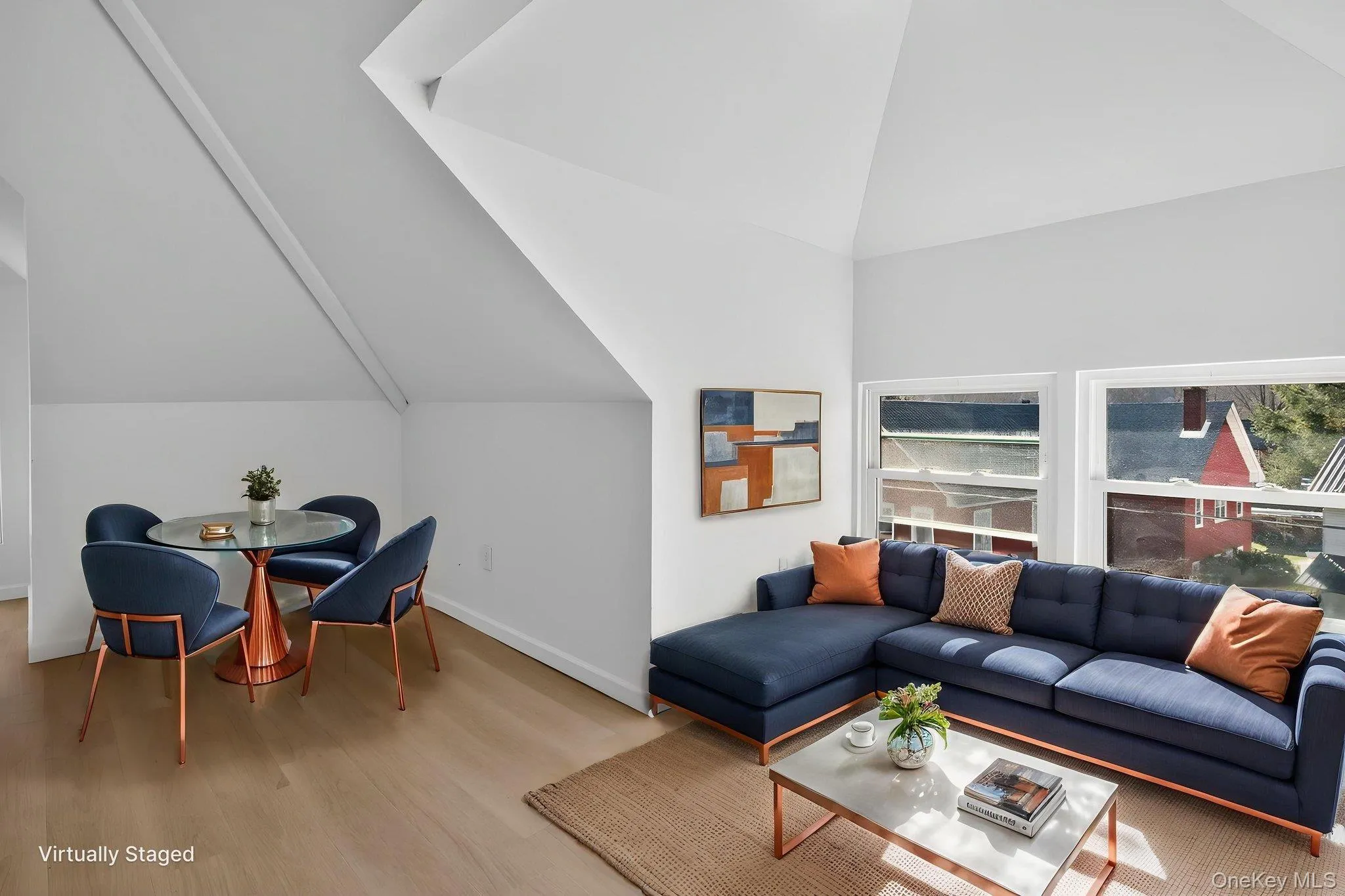 Virtually Staged Living Room/Dining Area Virtually Staged Living Room/Dining Area