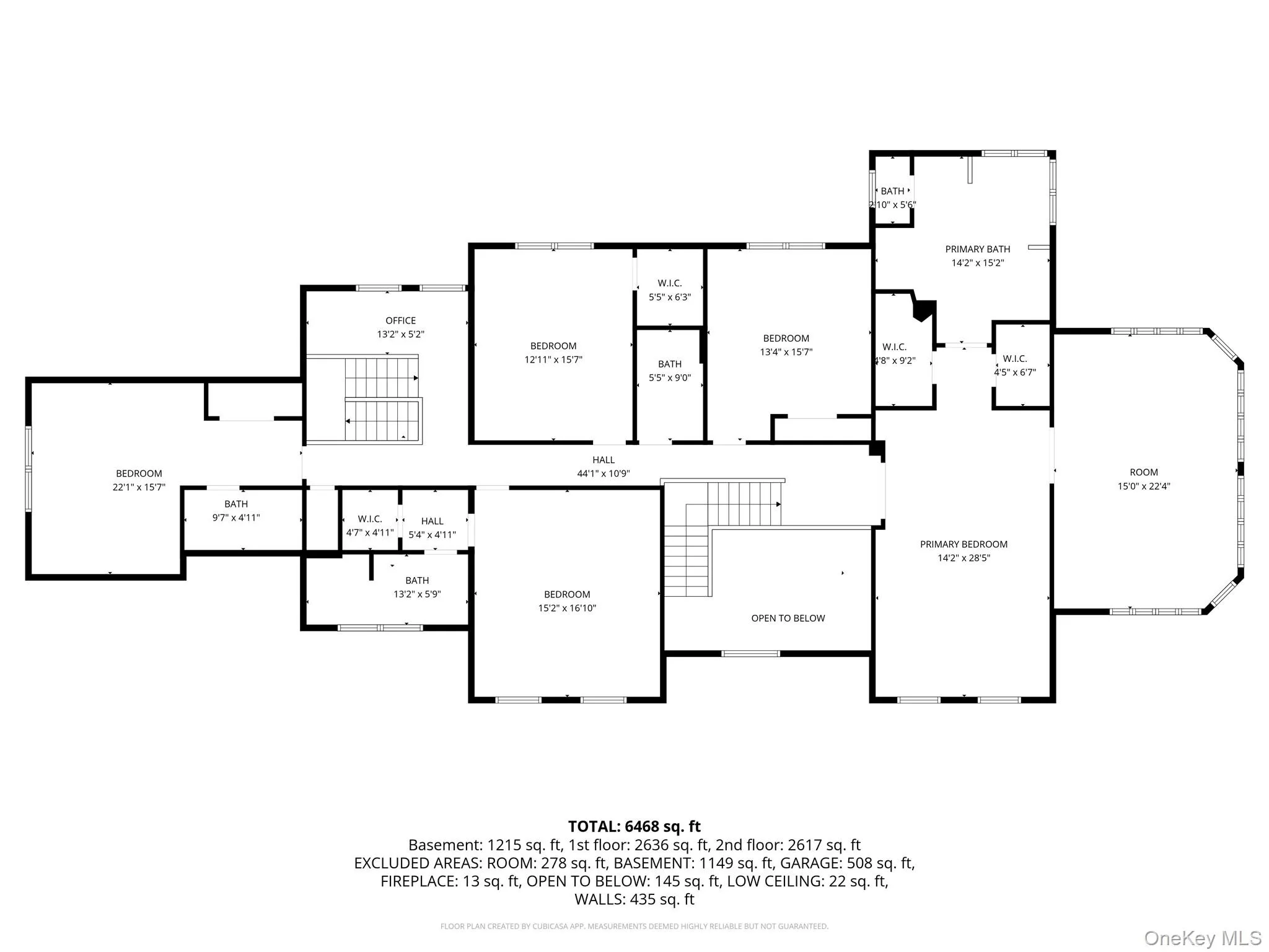 Upper level floor plan. Upper level floor plan.