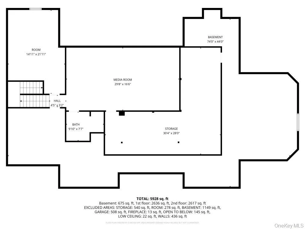 Lower level floor plan. Lower level floor plan.