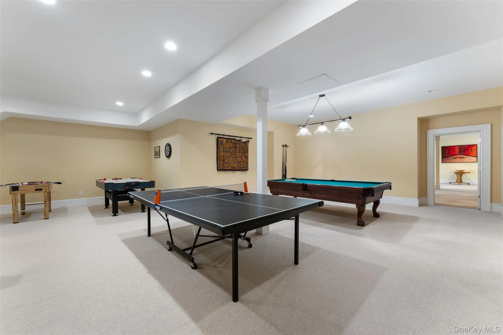 Finished walkout lower level with massive rec room Finished walkout lower level with massive rec room
