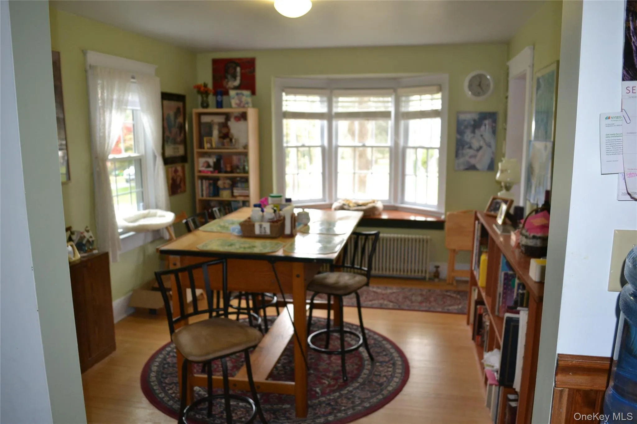 Dining room showing bay window Dining room showing bay window